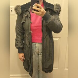 FRENCH CONNECTION long coat sz 6. Good condition, water resistant